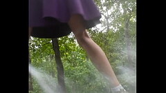 Femboy flashes ass in forest Thumb