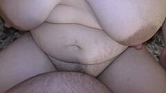 BBW cheating wife with a big boobs taking a raw cock inside her hairy pussy and get big ovulating creampie - Milky Mari Thumb