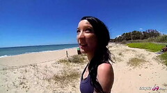 Skinny Teen Tania Pickup for First Assfuck at Public Beach by old Guy Thumb