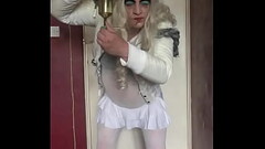 bisexual crossdresser  still waiting for another mans piss to fill his tube up so he can swallow every last drop like he has just done with his own Thumb