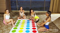 Hot Lesbian Twister Orgy with Brenna Sparks , Wednesday Nyte , Giselle Amore and Anna Claire Clouds Thumb